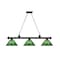 Z-Lite Cordon 3 Light Billiard, Matte Black & Green 2306-3MB-ARG - alternate 7